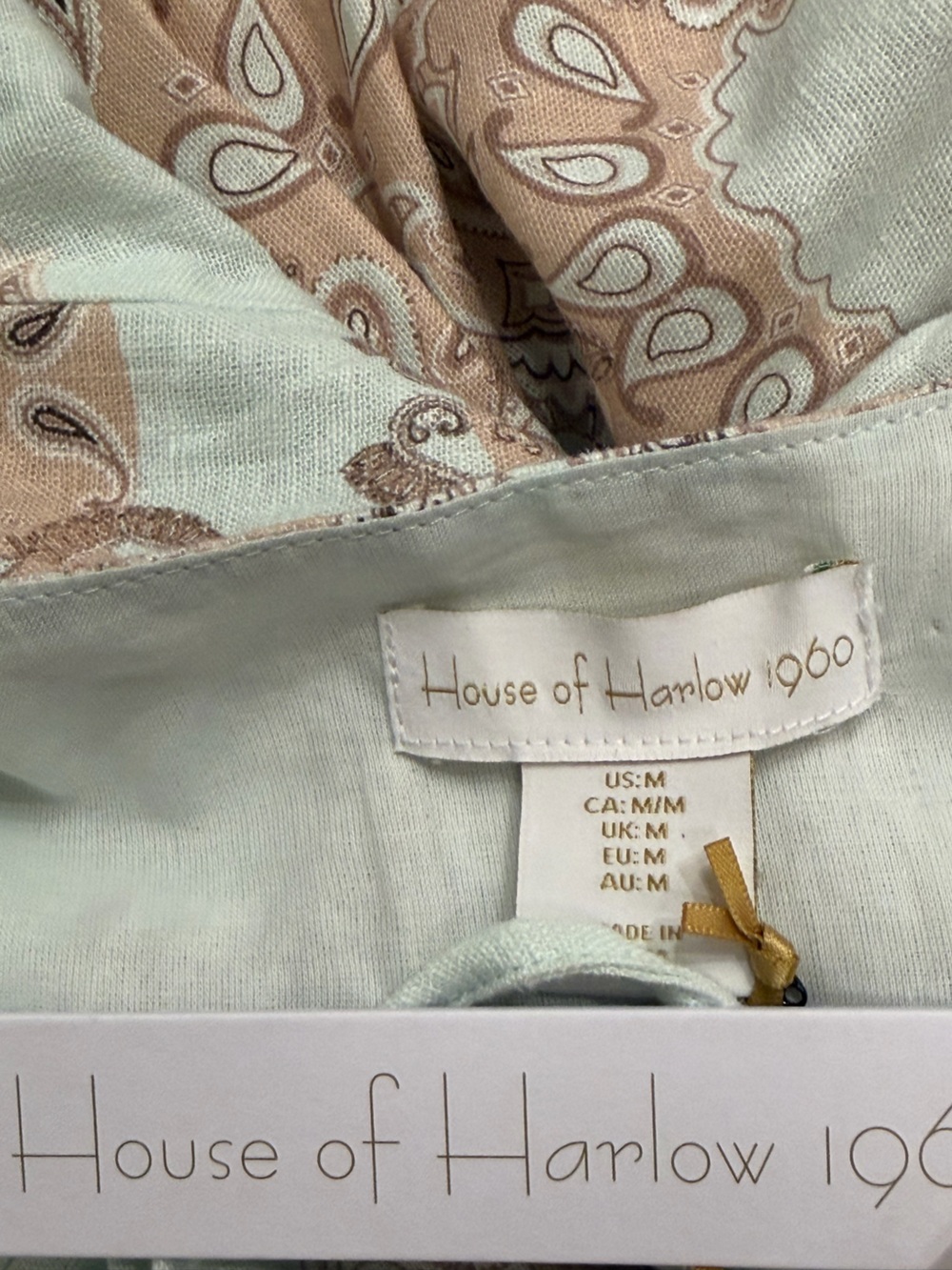 House of Harlow 1960 Floral Paisley Linen Maxi Dress M NWT - Picture 9 of 11